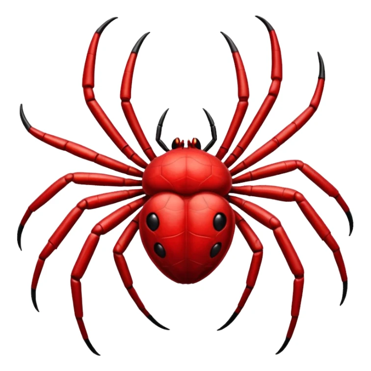 Bio-meat in the form of a spider sticker