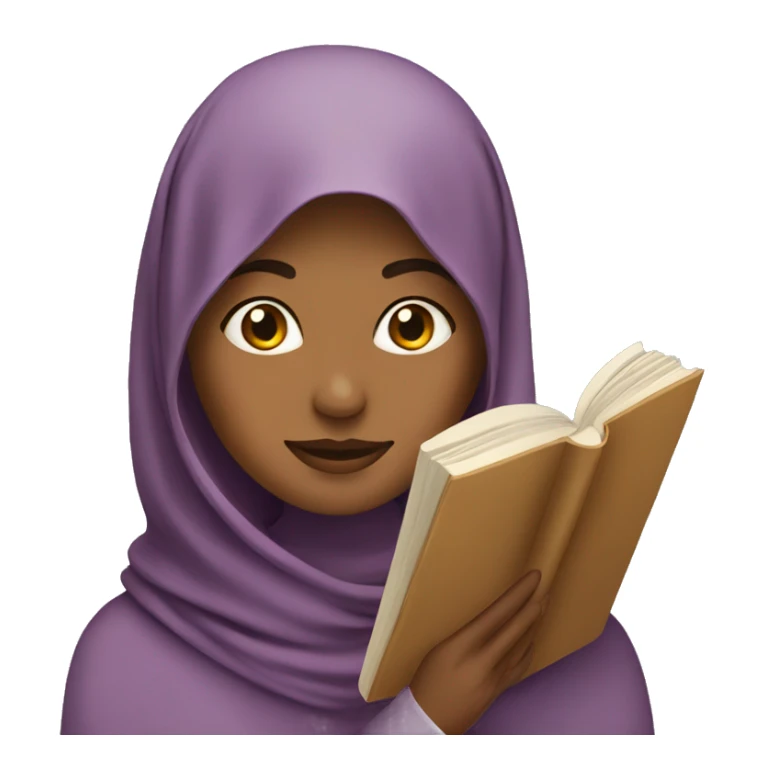 A Muslim woman who reads a book sticker