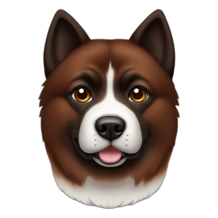 dark red brindle akita dog sticker