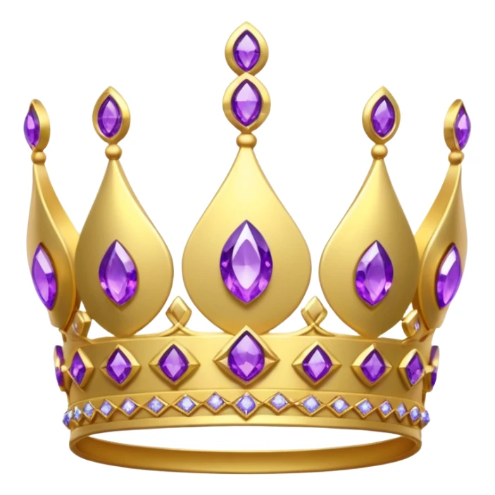 gold kokoshnik with purple diamonds sticker