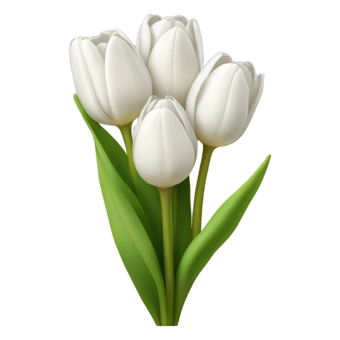white tulip bouquet  sticker