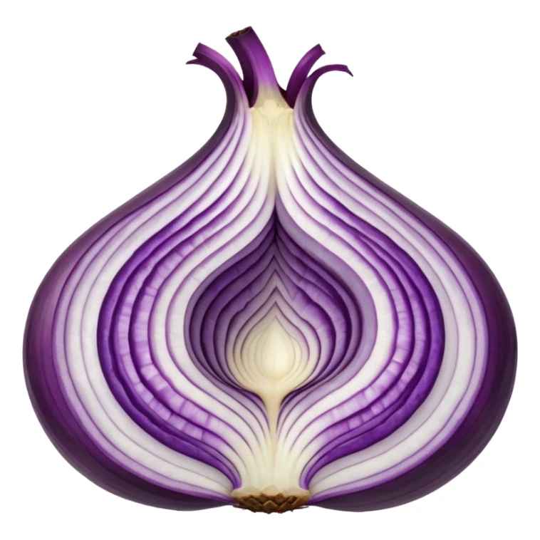 inside of a purple onion showing the concentric rings sticker