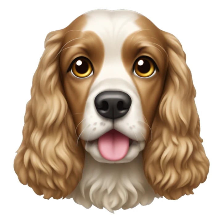 Cockerspaniel mit frau sticker