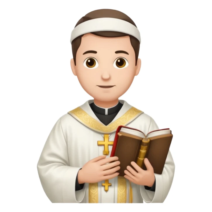 The priest presiding over the wedding sticker