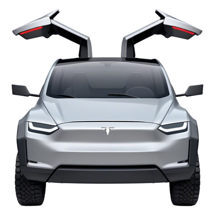 Tesla Cybertruck - Tesla (Model Year: 2022) (Iconic colour: Silver) sticker