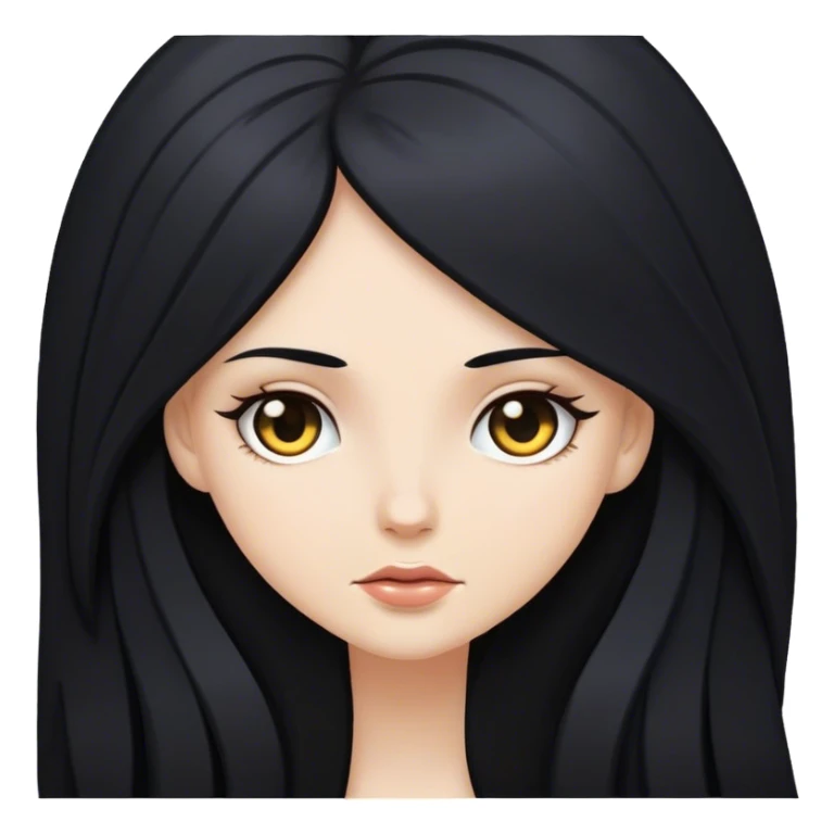 Chica blanca,pelo negro largo sticker