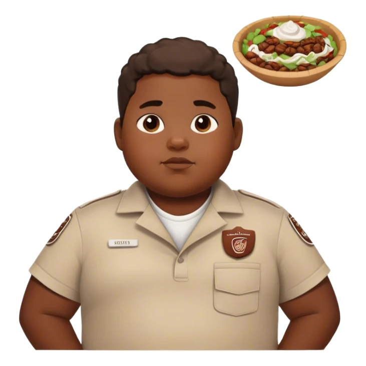 A black fat boy african american at chipotle sticker