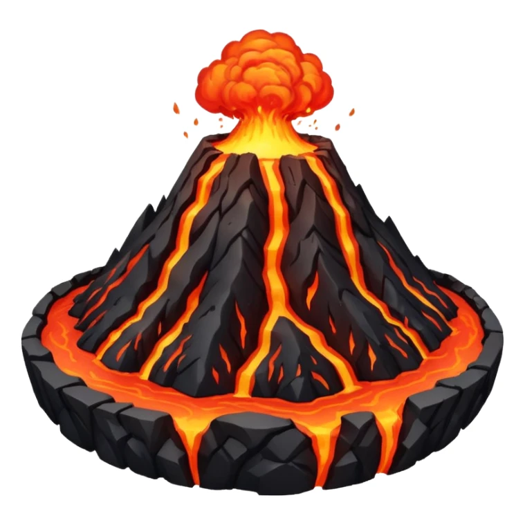 Volcano Planet, lava rivers and erupting peaks.
 sticker