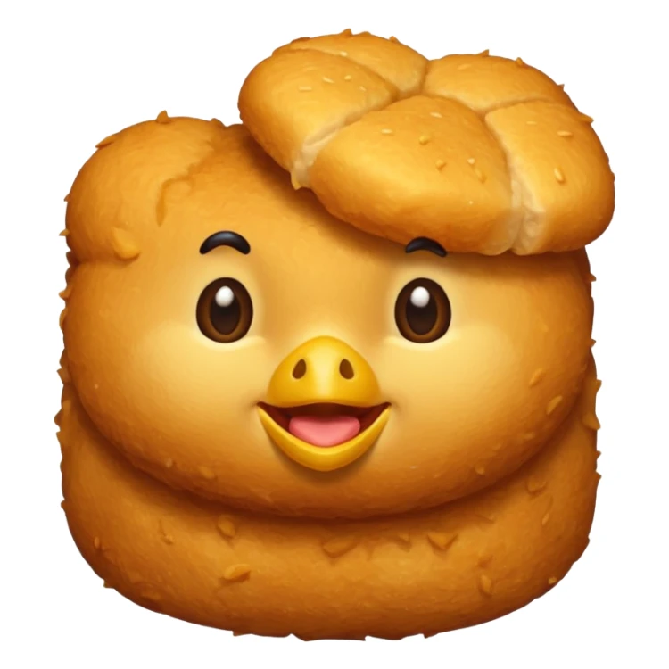 Chicken Nugget food emoji without a face sticker