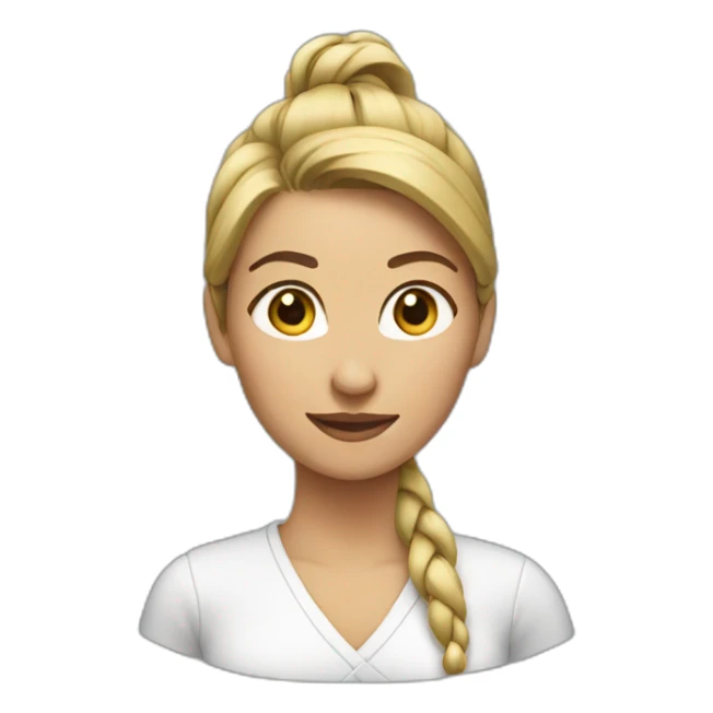 Woman with ponytail  sticker