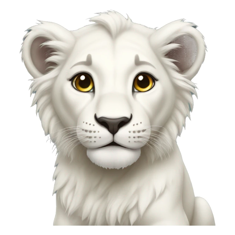 Baby white lion  sticker