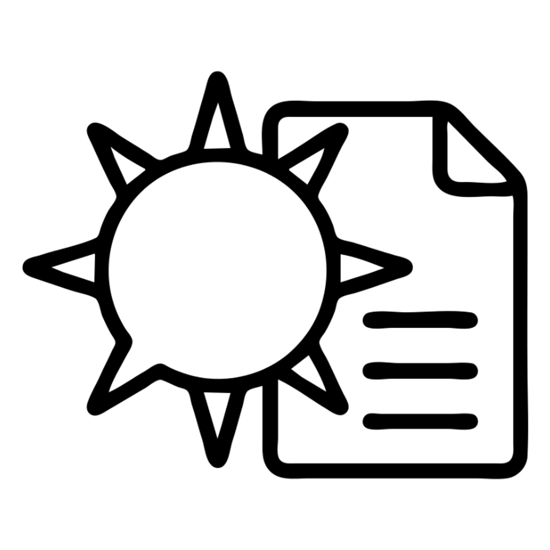 icon for browser extension called WordSpike, macOS style, vivid details, spiked speech bubble and document, polished and professional sticker