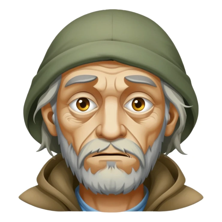 Homeless dirty man High on drugs sticker