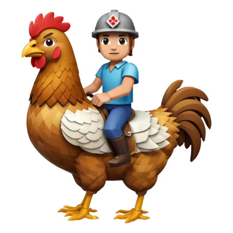 Minecraft chicken jockey sticker