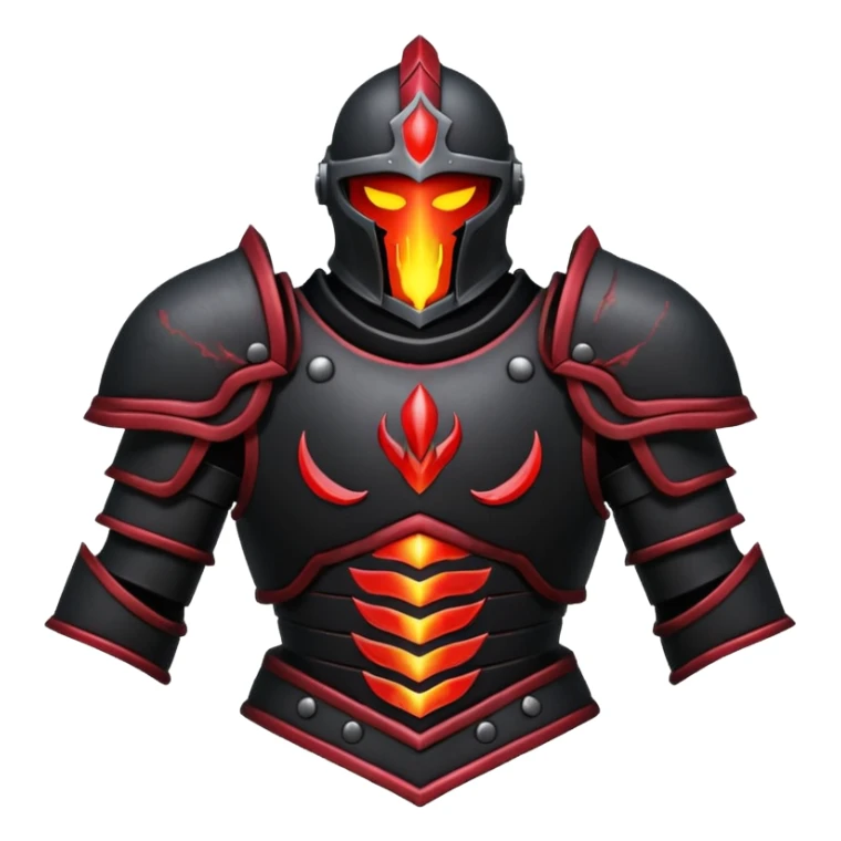 Ares armor object icon, black metal armor with deep crimson red highlights, ancient Greek style, battle scars, fiery glow, 3D cartoon, mobile game icon style, centered, clean background, no text, no watermark

 sticker