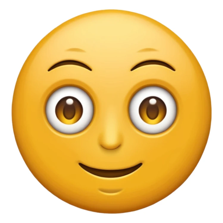 Emoji redondo, amarelo com expressão de chateado  sticker