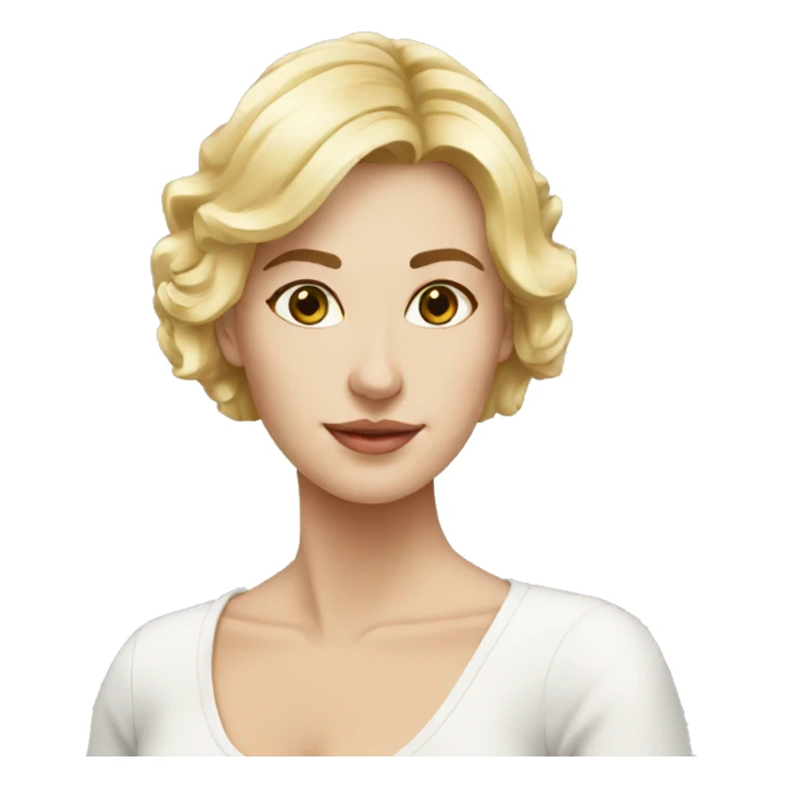 Woman European type blonde square elegant sticker