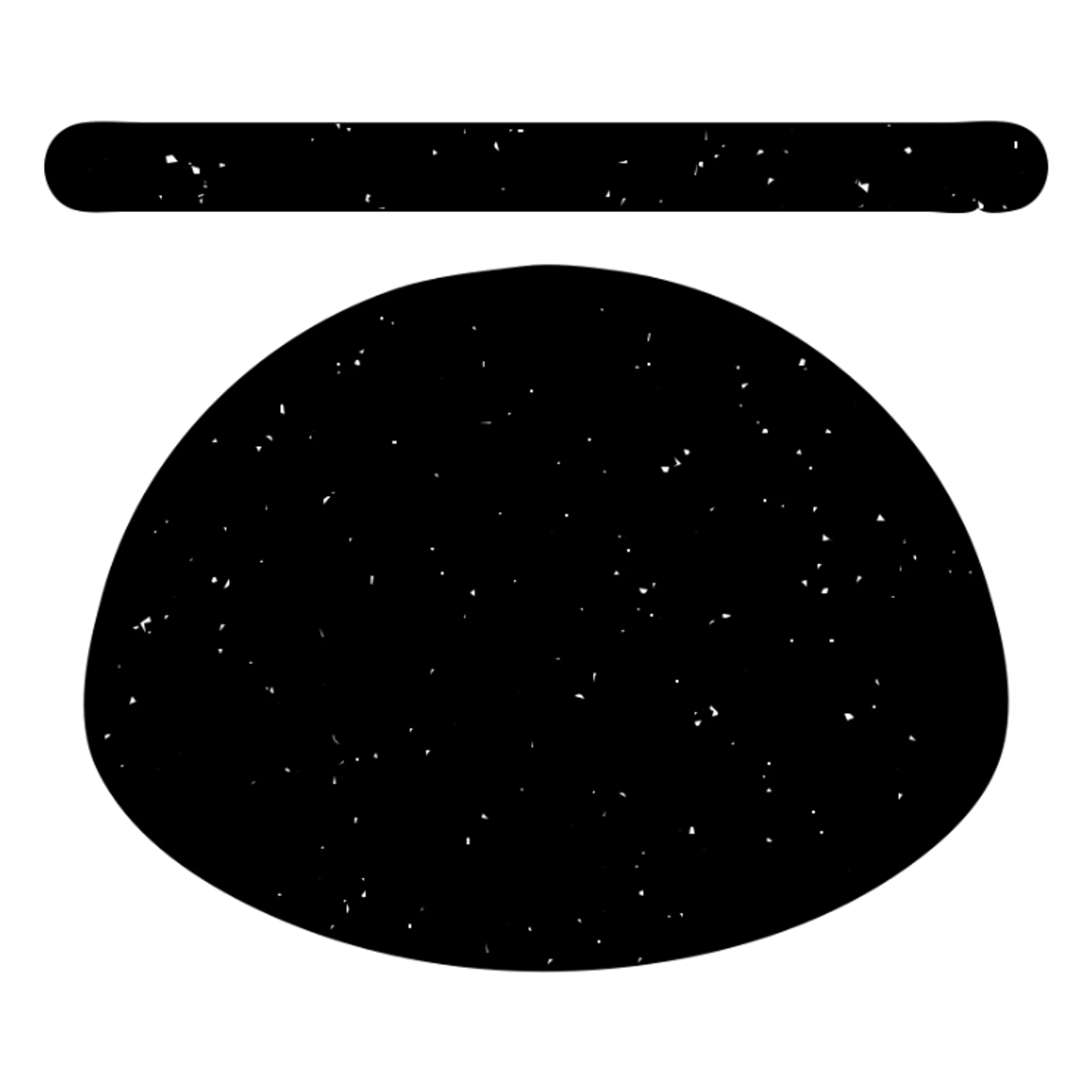 half-circle or geometric shapes below a line with worn distressed effect sticker