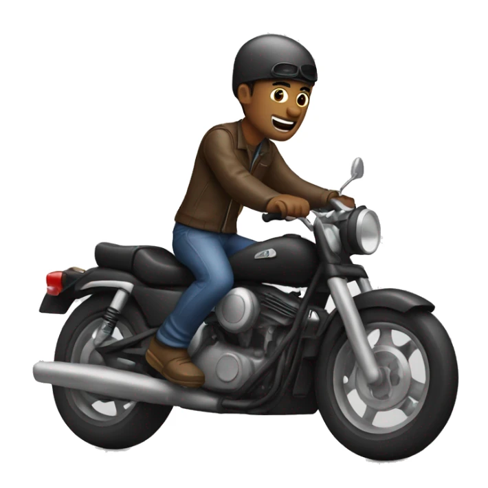 Men on motorcycle sticker