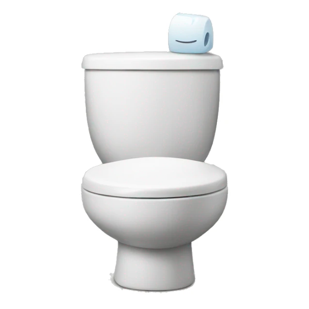 Toilet with a man head coming out if it sticker