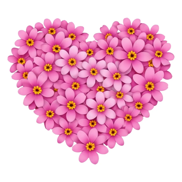 Heart shape of many this flower 🌸  sticker