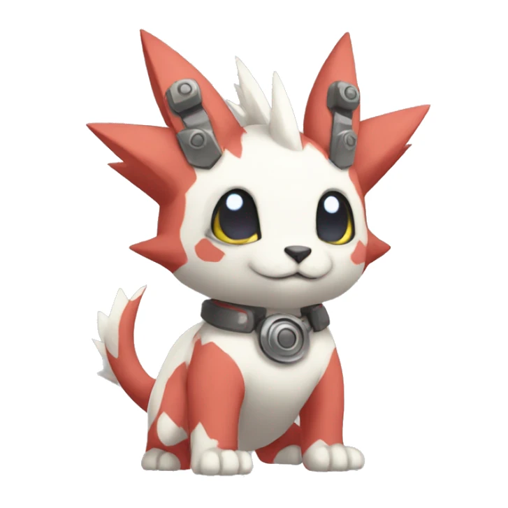 cute kawaii cool edgy Digimon-Fakemon-animal full body sticker