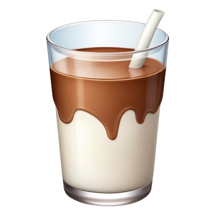 Chocolate glass of milk sticker