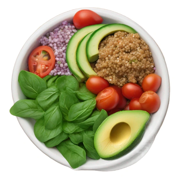 realistic bowl of healthy food sticker