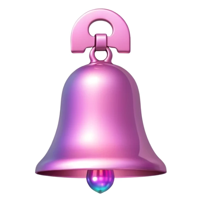 PInk iridescent Bell sticker
