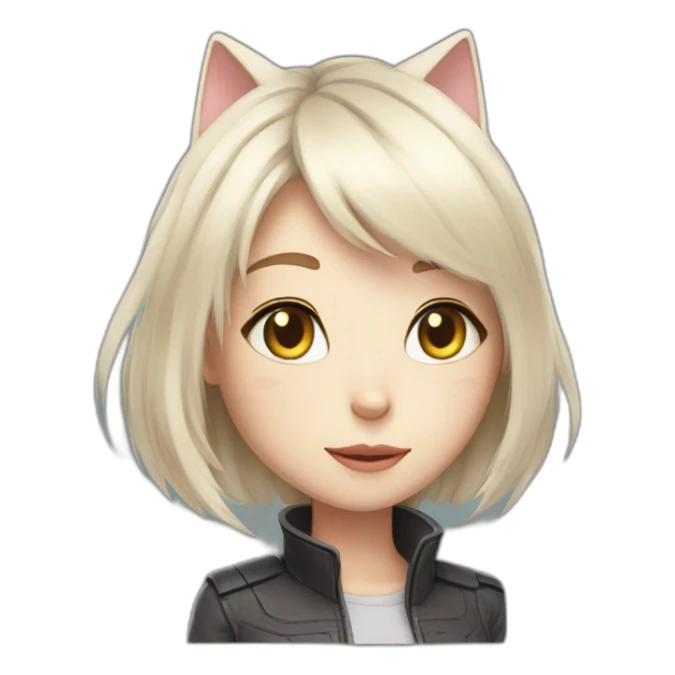 Anime cat girl elon musk sticker