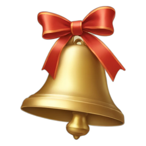 Bell, ribbon sticker