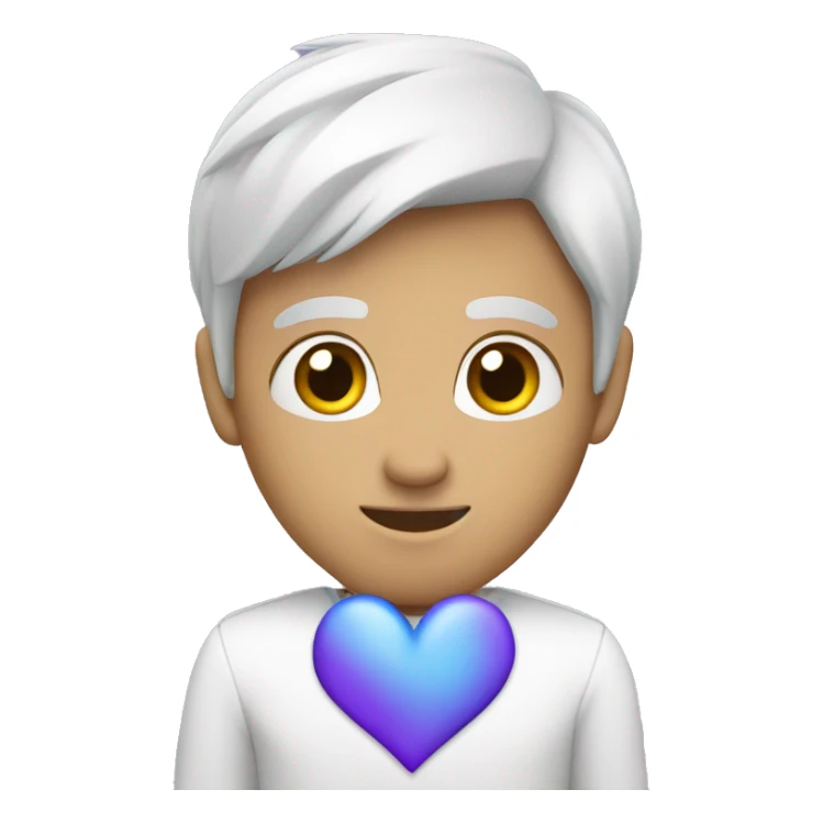 Blue white purple Heart sticker