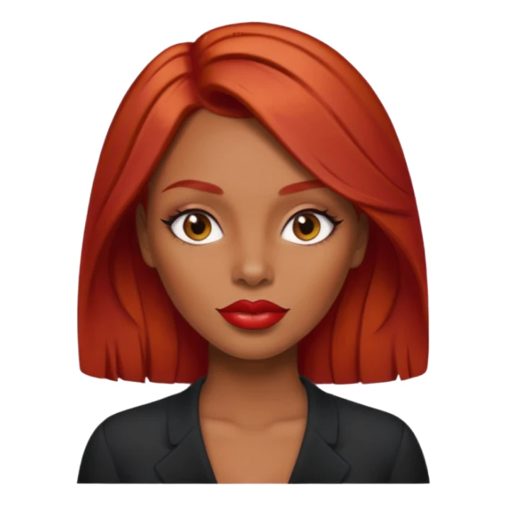 Brown Lady with red hair sticker