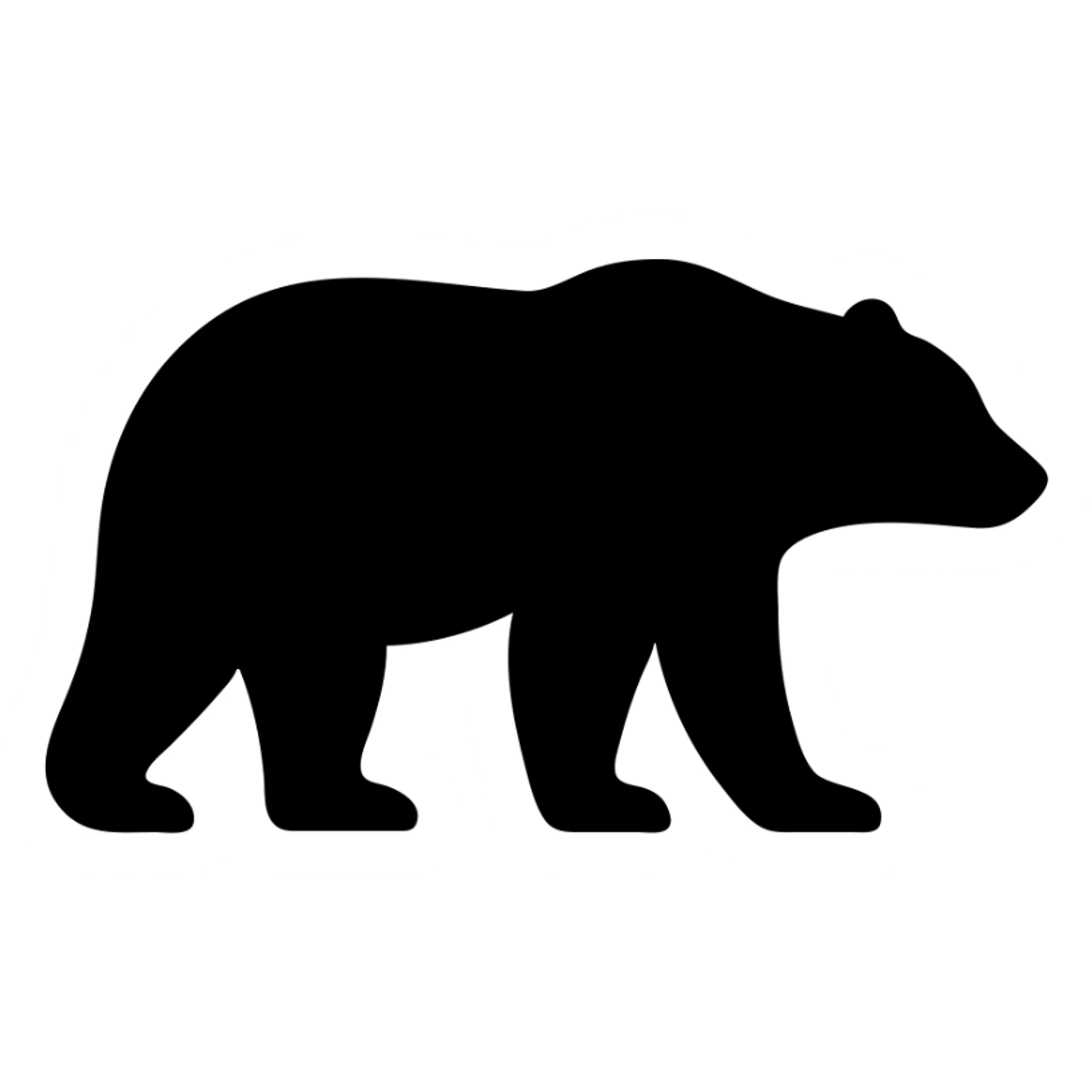 Bear standing on all fours, side view sticker