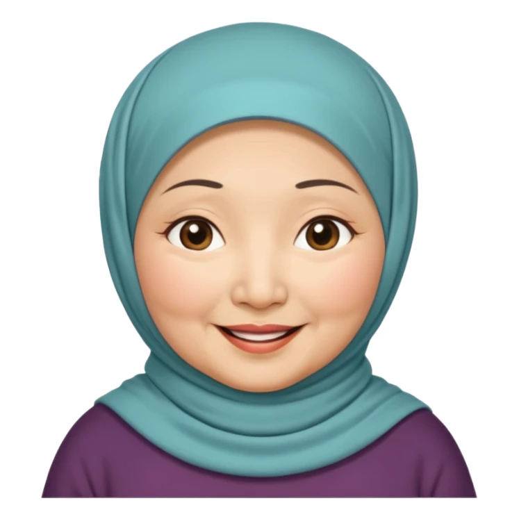 OLD ASIAN WOMAN WITH HIJAB, CHUBBY sticker