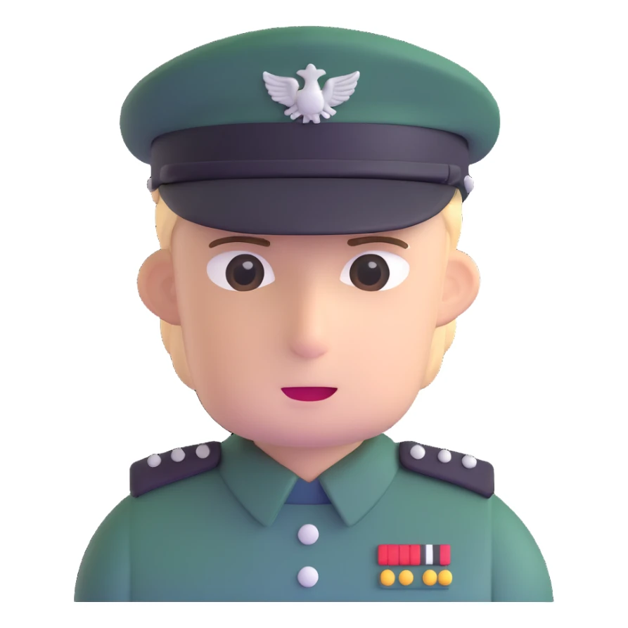 Star Wars Imperial officer with kepi cap and no epaulets, olive-gray uniform sticker