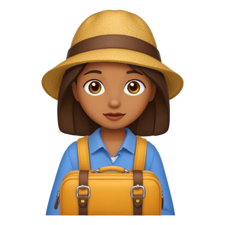 brown girl traveling sticker