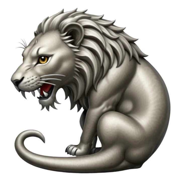 Elder Scrolls Online Lion eating its tail Ouroboro silver sticker