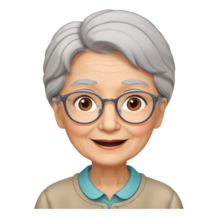 OLD WOMAN WITH EYEGLASS sticker