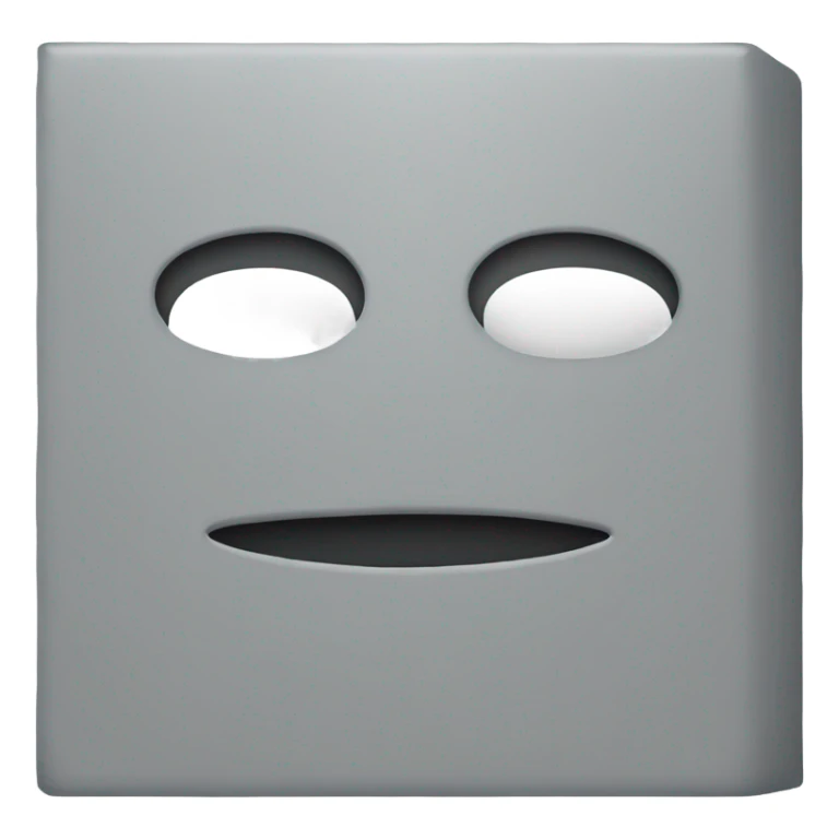 grey box like this ⬜ not 3D just like what i said sticker