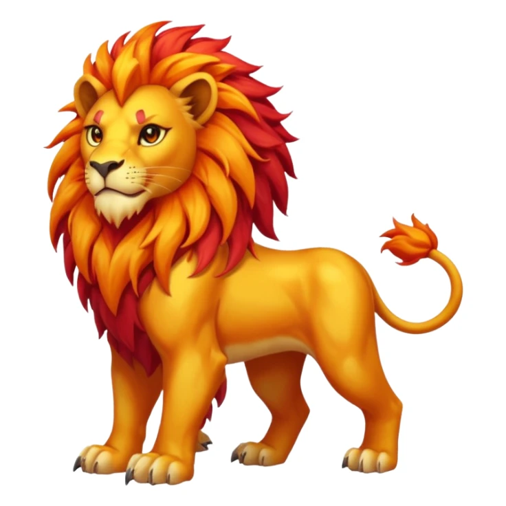 Pyroar-Fakémon-hybrid-creature (full body)  sticker