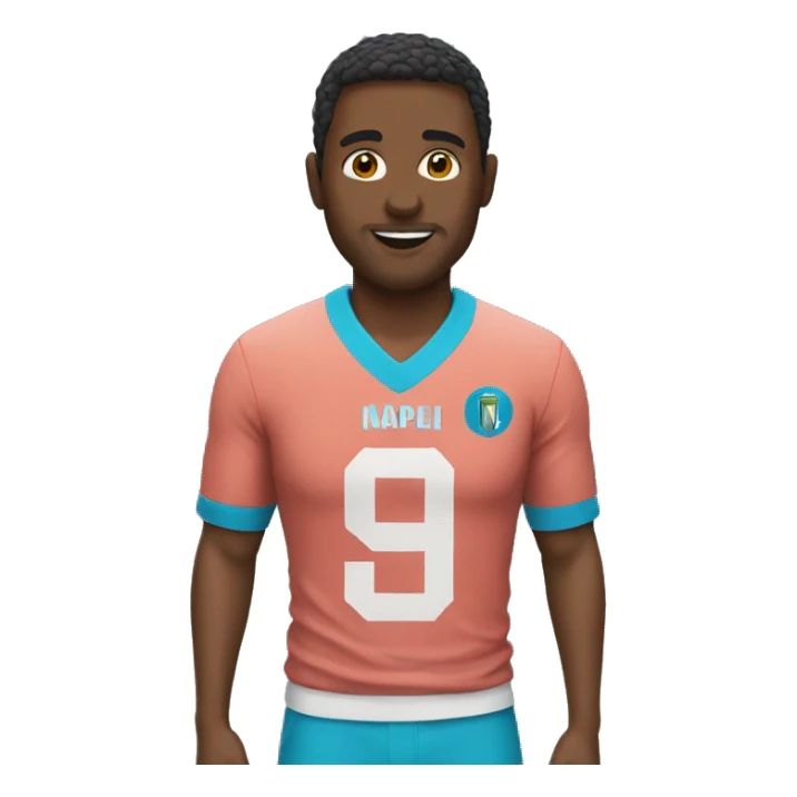 Man with naples shirt football sticker