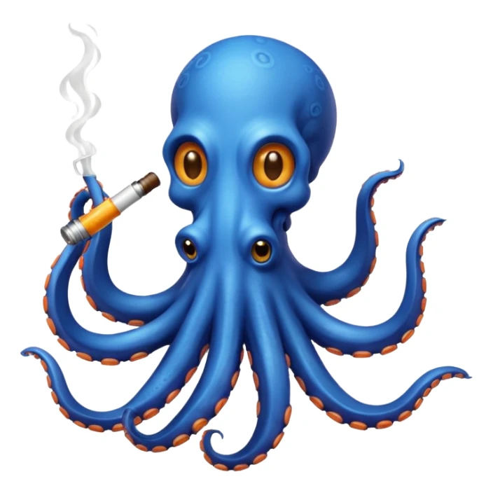 Octopus smoking a bong sticker
