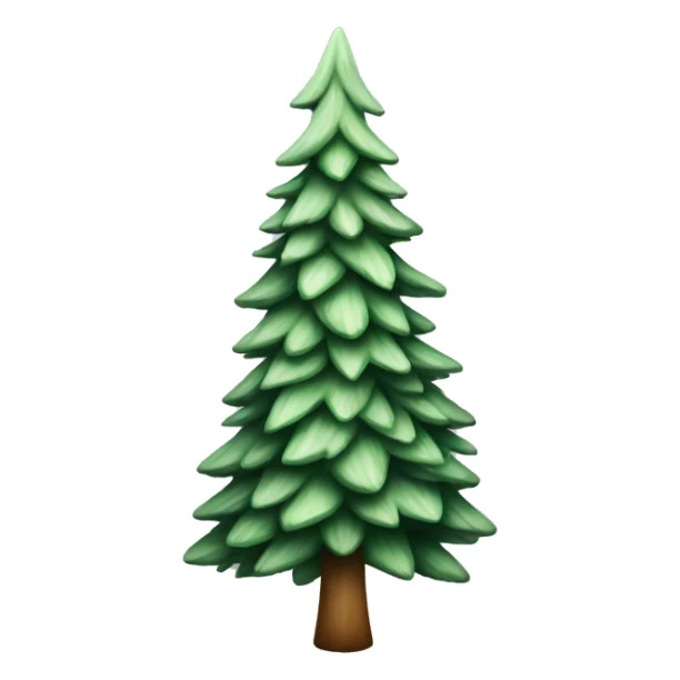  actual white fir christmas tree isolated.  sticker