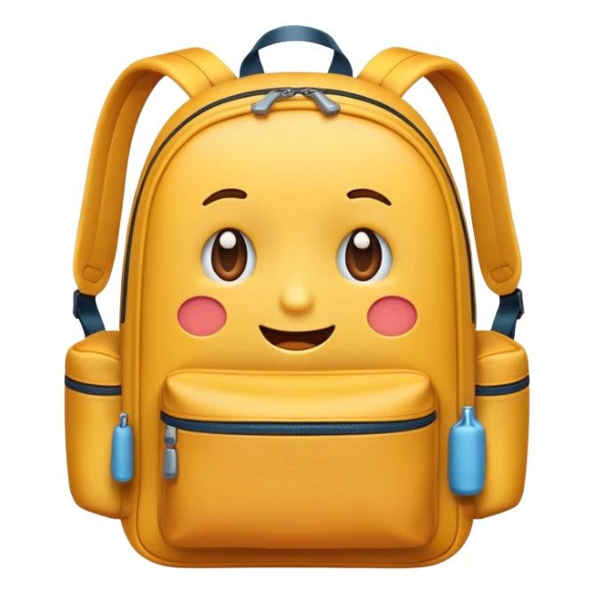 Backpack with facial expressions showing emotions sticker