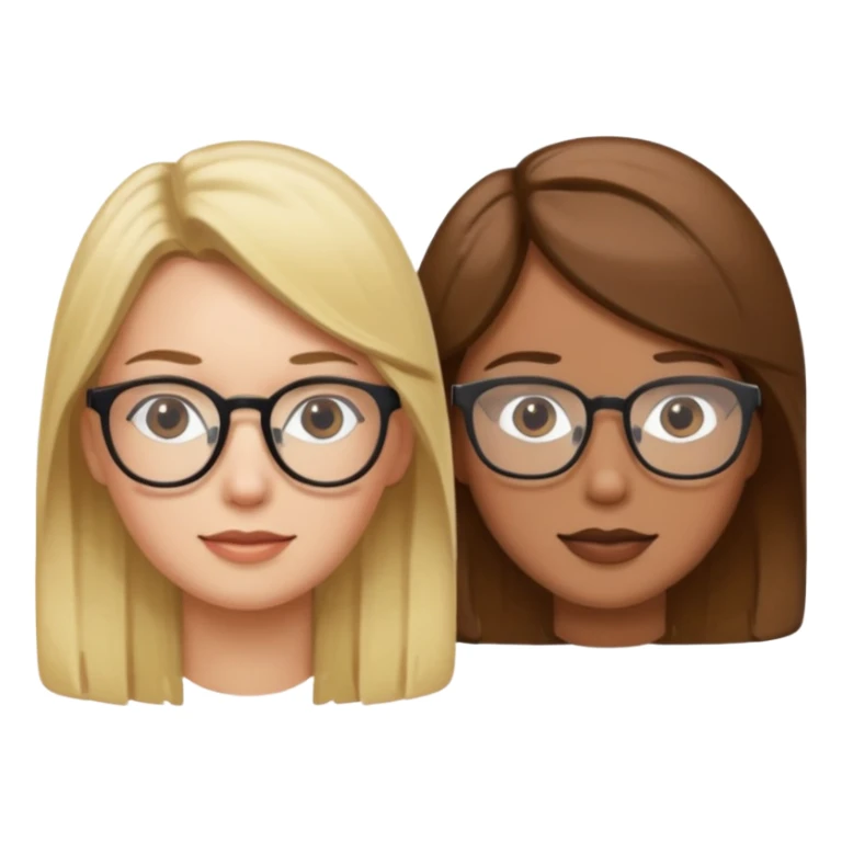 no, one is blonde without glasses, another one brown haired with glasses sticker