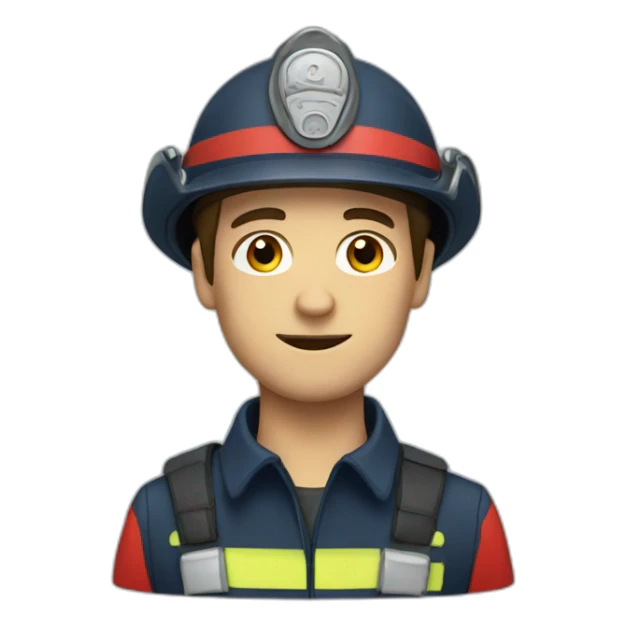 french fireman sticker