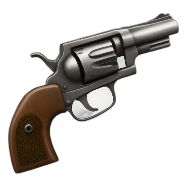A revolver that is shooting out beavers sticker