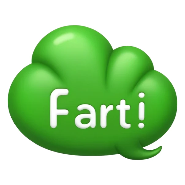 The word FART in Green sticker