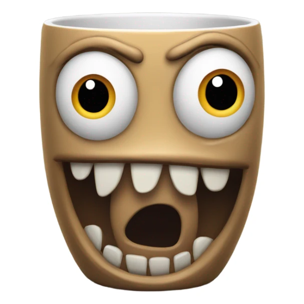 scary mug sticker